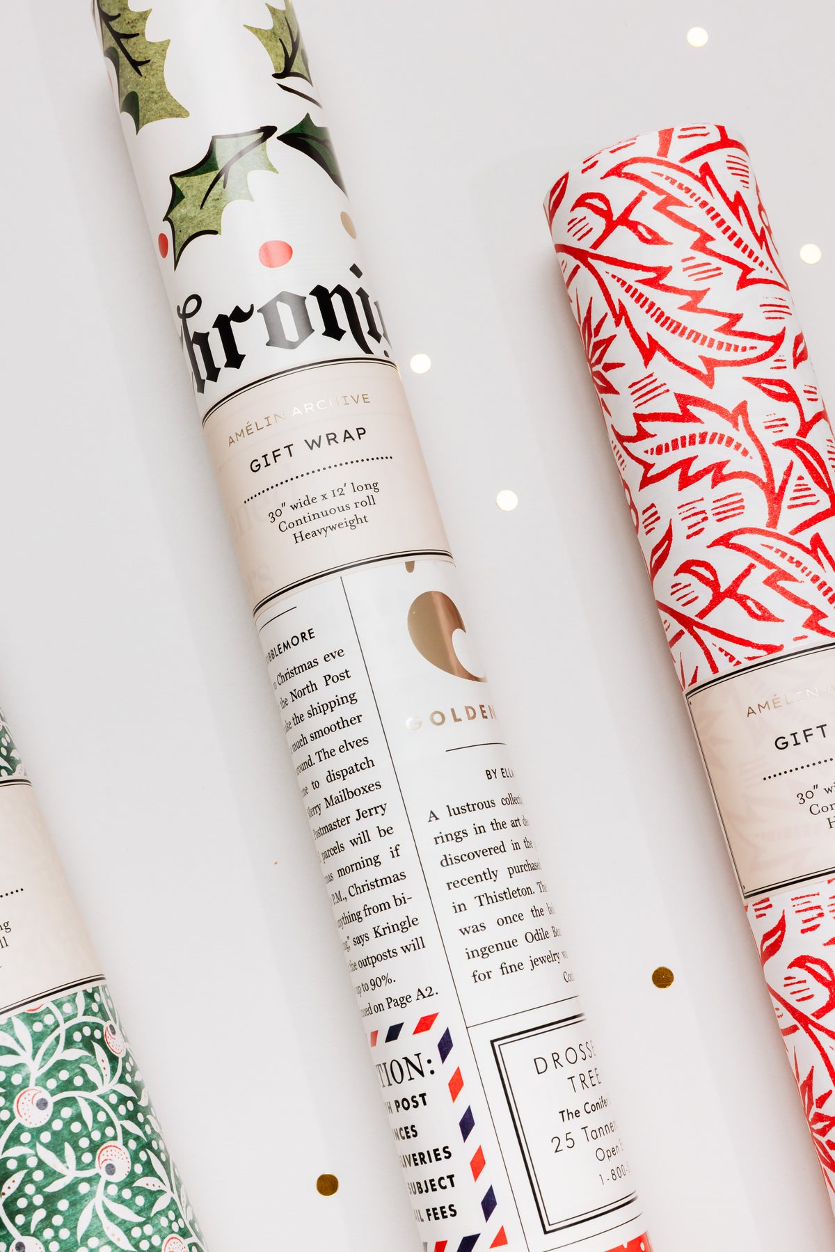 Christmas Chronicle continuous wrapping paper roll
