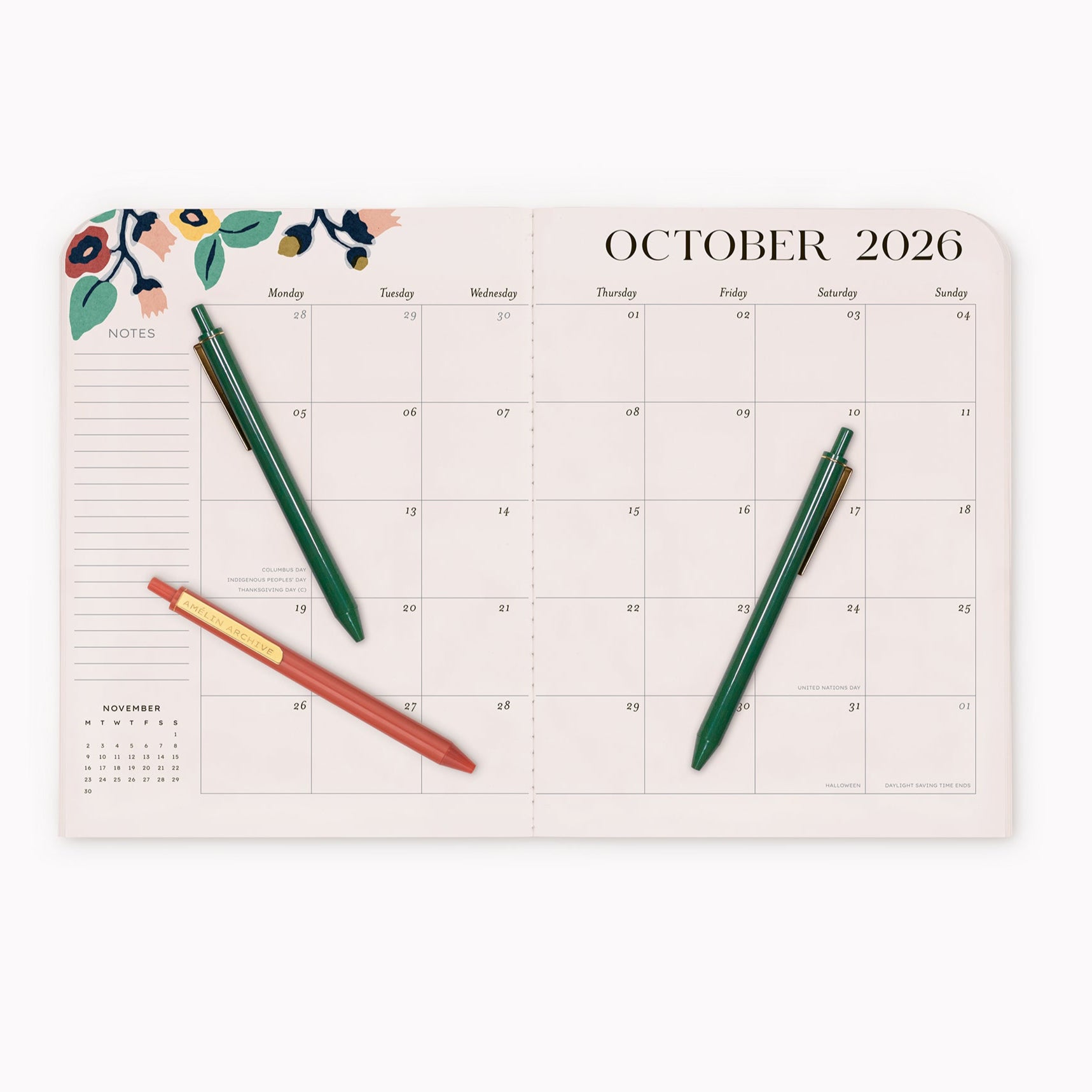 Bloomsbury 2026 Monthly Agenda