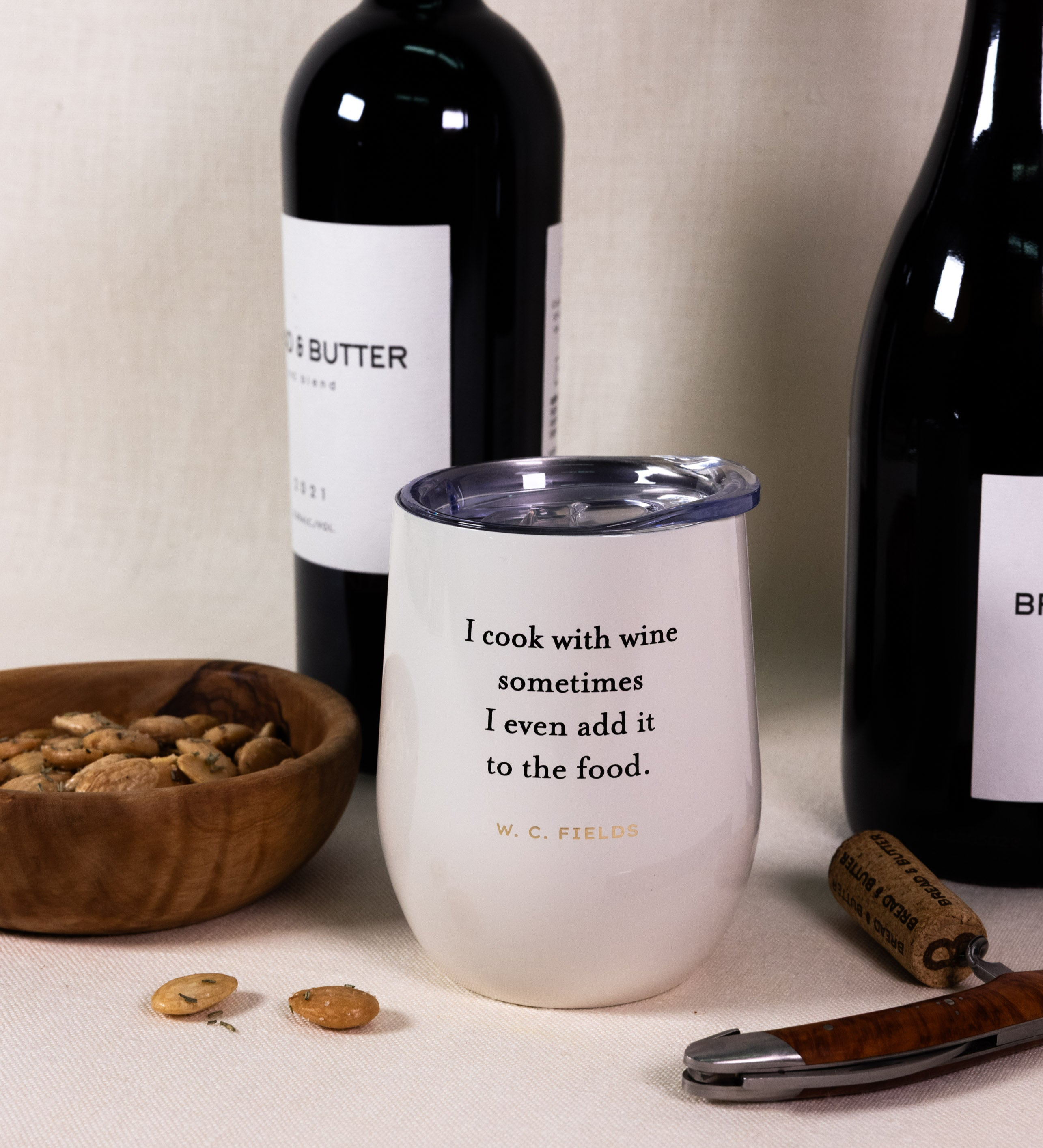 Cook with Wine Stainless Steel Wine Tumbler