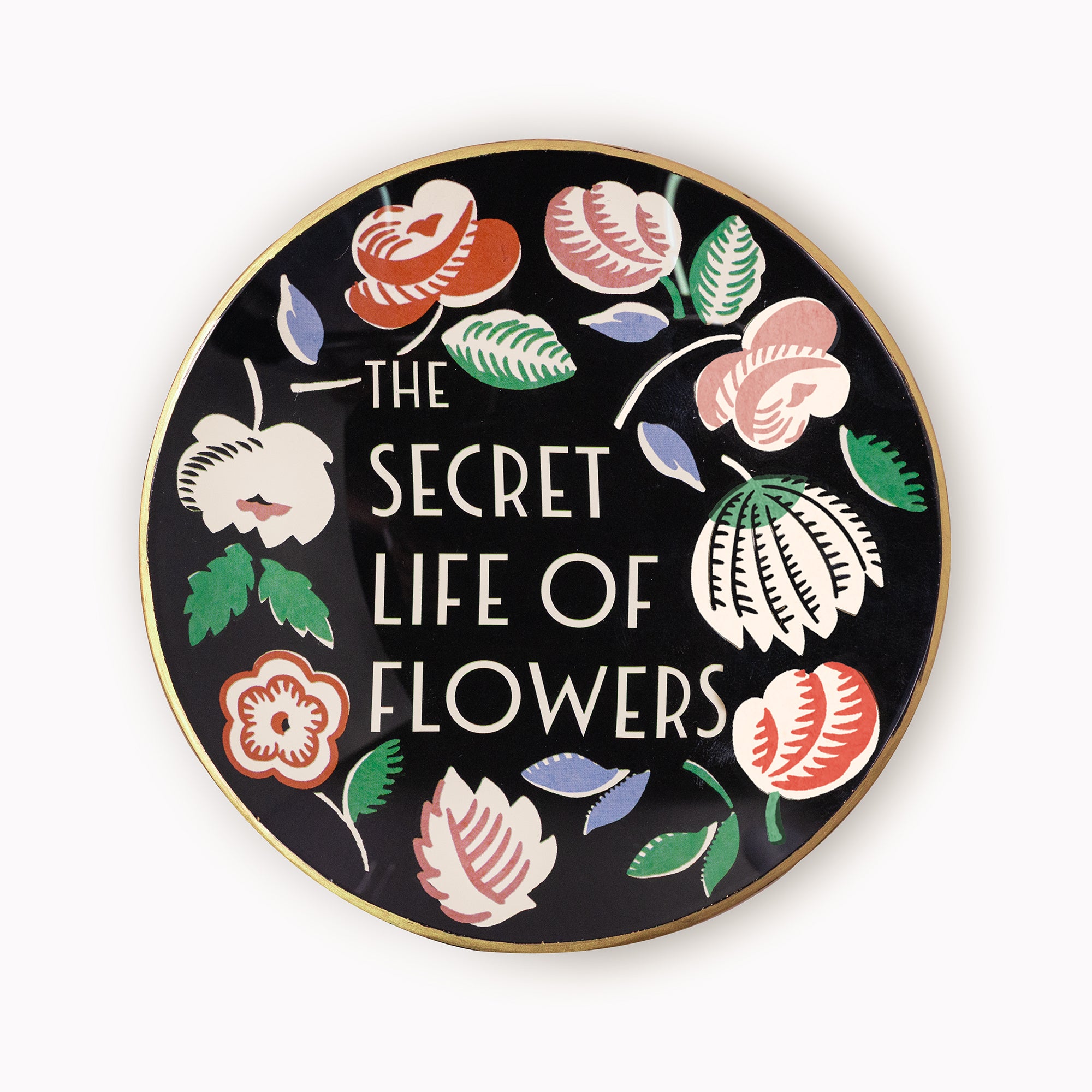 The secret Life of Flowers Round Glass Tray