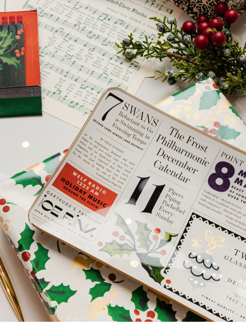 Christmas Chronicle Glass Tray
