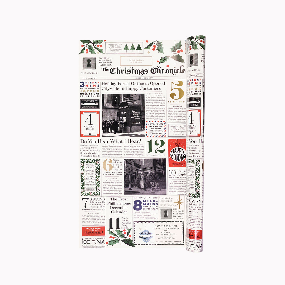 Christmas Chronicle continuous wrapping paper roll