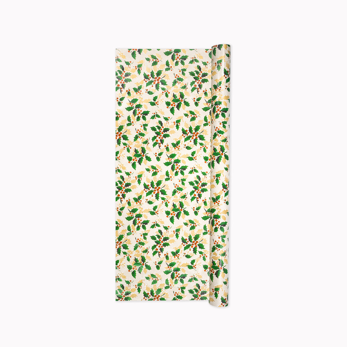 Holly continuous wrapping paper roll