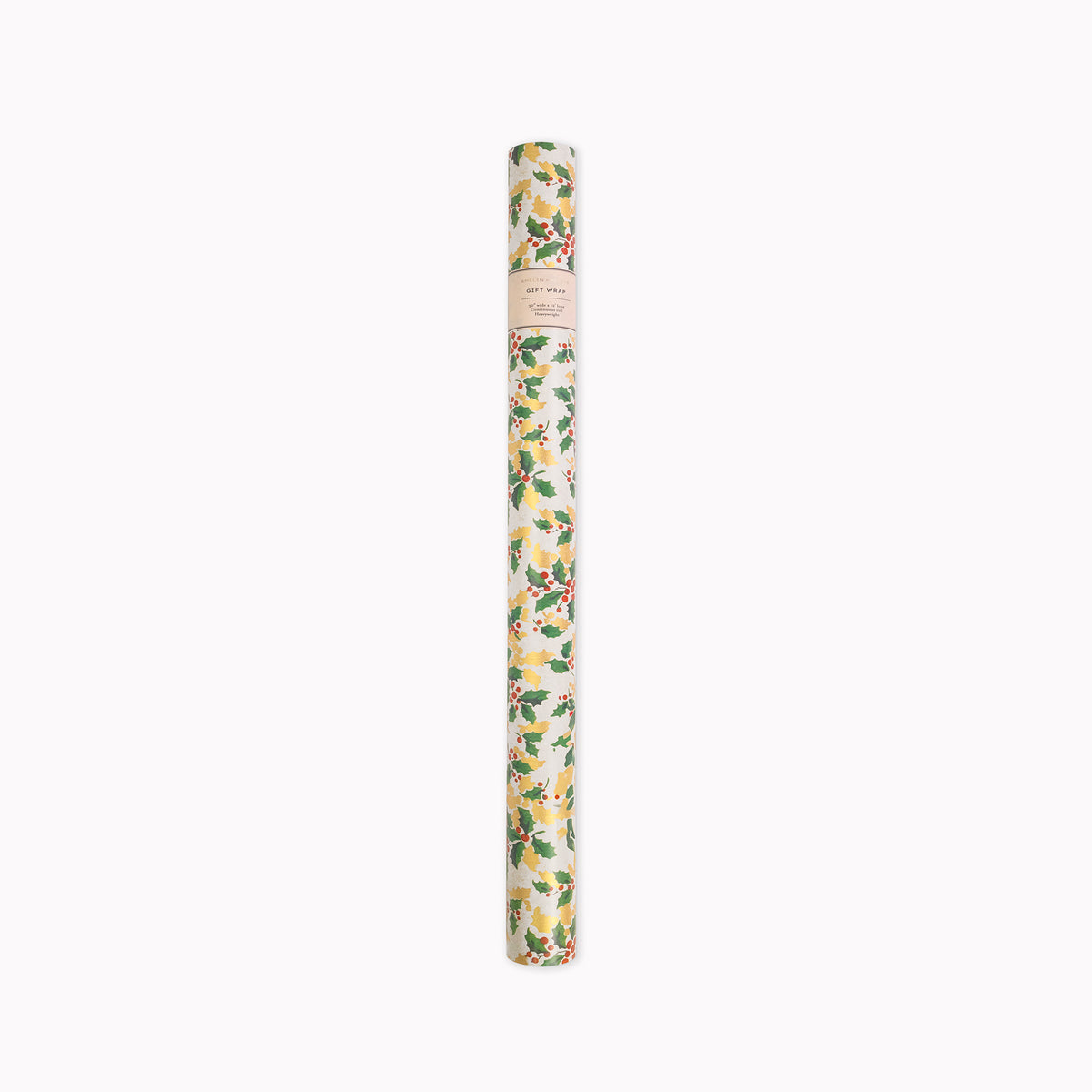 Holly continuous wrapping paper roll